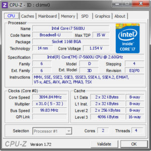 Thông số kỹ thuật cpu dán i7 5600u https://trinhanlaptop.vn